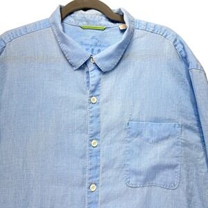 Tommy Bahama‎ Relax Shirt Mens XXL Blue Linen Coastal Luxury